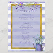 Menu Mariage Provence Lavande violet (Devant)