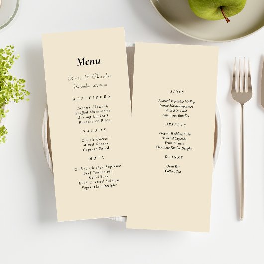 Menu mariage Qr Code personnalisé Photo moderne