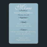 Menu Mariage Quatrefoil bleu et blanc<br><div class="desc">Menu Mariage Quatrefoil bleu et blanc</div>