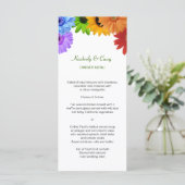 Menu Mariage Rainbow Bouquet (Debout devant)