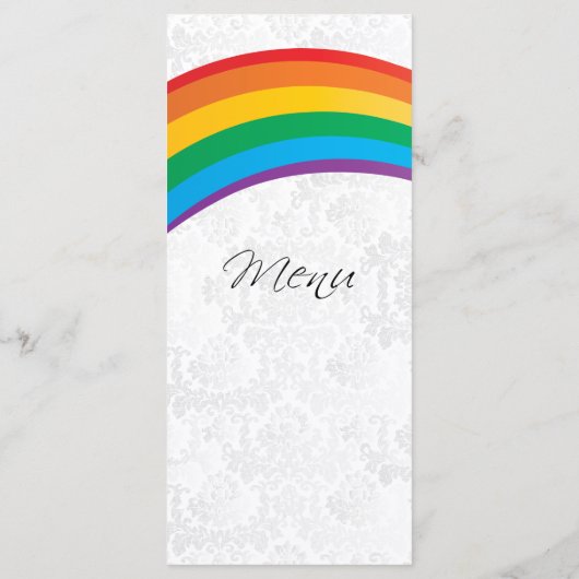 Menu Mariage Rainbow Gay (Dos)