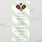 Menu Mariage Rayures Pickleball Prépa (Devant)