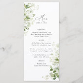 Menu Mariage Réception Dîner de Verdure Biologique Sage (Devant)