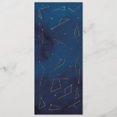 Menu Mariage Réception Étoile Signal Marine Cosmiq (Dos)