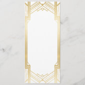 Menu Mariage Réception Gatsby Art Déco 1920 (Dos)