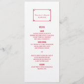 Menu Mariage Red Deco Chic (Devant)