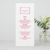 Menu Mariage Red Deco Chic (Debout devant)