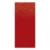 Menu Mariage Red & Glam Gold Confetti (Dos)