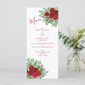 Menu Mariage Red Rose (Debout devant)