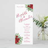 Menu Mariage Red Rose (Debout devant)