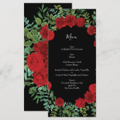Menu Mariage Red Rose (Devant / Derrière)