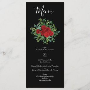 Menu Mariage Red Rose