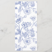 Menu Mariage Regency Blue Crest Monogram (Dos)