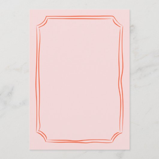 Menu Mariage rétro amusant à main fantaisiste (Dos)