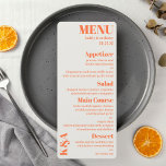 Menu Mariage rétro de charme nostalgique<br><div class="desc">Célébrez dans le style grâce à ces cartes de menu mariage des années 70 très tendance,  de style rétro. Ce design est facile à personnaliser avec votre libellé d'événement spécial et vos invités seront ravis quand ils verront ces menus fabuleux. Les éléments correspondants se trouvent dans la collection.</div>