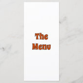 Menu Mariage rétro funky orange brûlé (Dos)