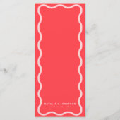 Menu Mariage rétro rose (Dos)