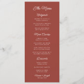 Menu Mariage rétro rouge et blanc (Devant)