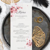 Menu mariage romantique aux fleurs de cerisiers ro