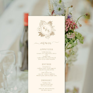 Menu Mariage romantique de verdure tropicale
