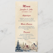 Menu Mariage romantique d'hiver (Dos)