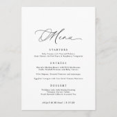 Menu Mariage Romantique Moderne Calligraphie Élégante (Devant)