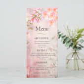 Menu Mariage romantique rose (Debout devant)