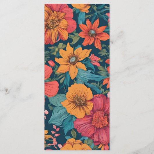 Menu Mariage romantique rose vintage (Dos)