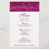 Menu Mariage rose (Devant)