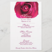 Menu Mariage Rose (Devant)