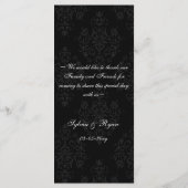 menu Mariage rose (Dos)