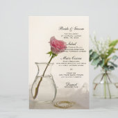 Menu Mariage Rose and White Pearl (Debout devant)