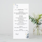 Menu Mariage Rose aquarelle (Debout devant)