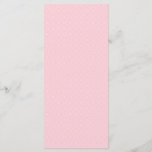 Menu Mariage rose Bande Art Déco (Dos)