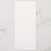 Menu Mariage Rose Blanc Floral (Dos)