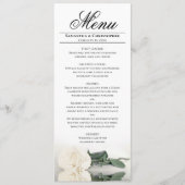 Menu Mariage Rose Blanche Elégante avec Reflets (Devant)