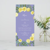 Menu Mariage Rose bleu clair Jaune (Debout devant)