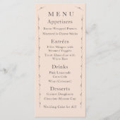 Menu Mariage rose Champagne Simple Catholique (Devant)
