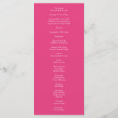 Menu Mariage rose clair Roses Floral moderne (Dos)