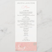 Menu Mariage Rose de thé doux (Devant)