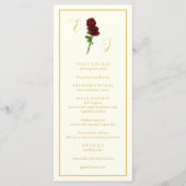 Menu Mariage Rose d'or ivoire (Devant)