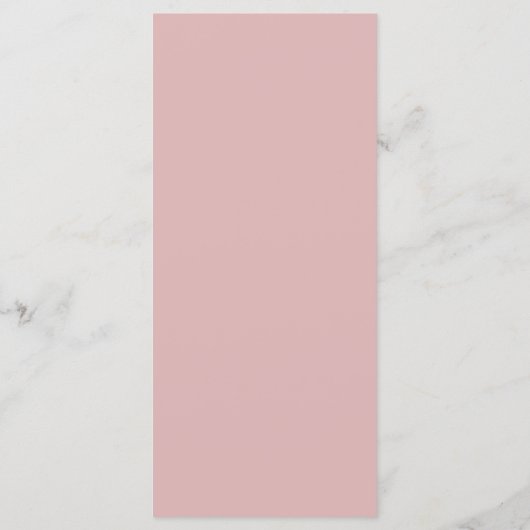 Menu Mariage rose dusté minimaliste (Dos)