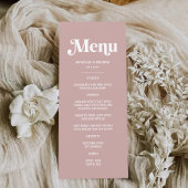 Menu Mariage Rose Dusty moderne