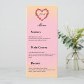 Menu mariage rose et orange (Debout devant)