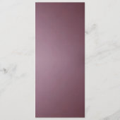 Menu Mariage Rose Floral (Dos)