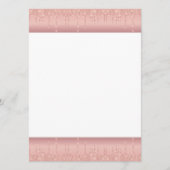 Menu mariage Rose Gold Blush Parties scintillant D (Devant)