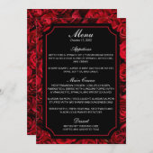 Menu Mariage Rose gothique (Devant / Derrière)