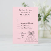 Menu Mariage rose lesbienne Choix RSVP (Debout devant)