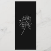 Menu Mariage Rose Noir Et Blanc Premium (Dos)