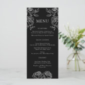 Menu Mariage Rose Noir Et Blanc Premium (Debout devant)